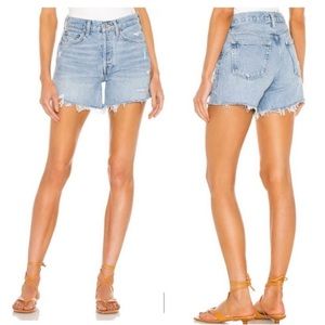 AGOLDE Parker Long Denim Shorts Button Fly High Rise size 31
